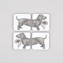 Thornback & Peel Dog and Daisy Set of 4 Coasters- Melamine|Coasters