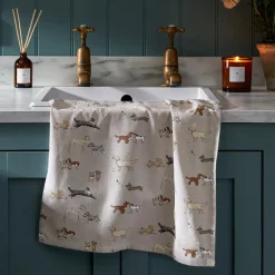 Sophie Allport Doggy Daycare Tea Towel- Tea|Tea Towels