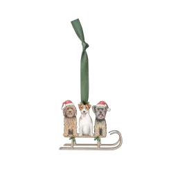 Lottie Murphy Dogs Wooden Christmas Decoration- Christmas