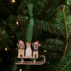 Lottie Murphy Dogs Wooden Christmas Decoration- Christmas