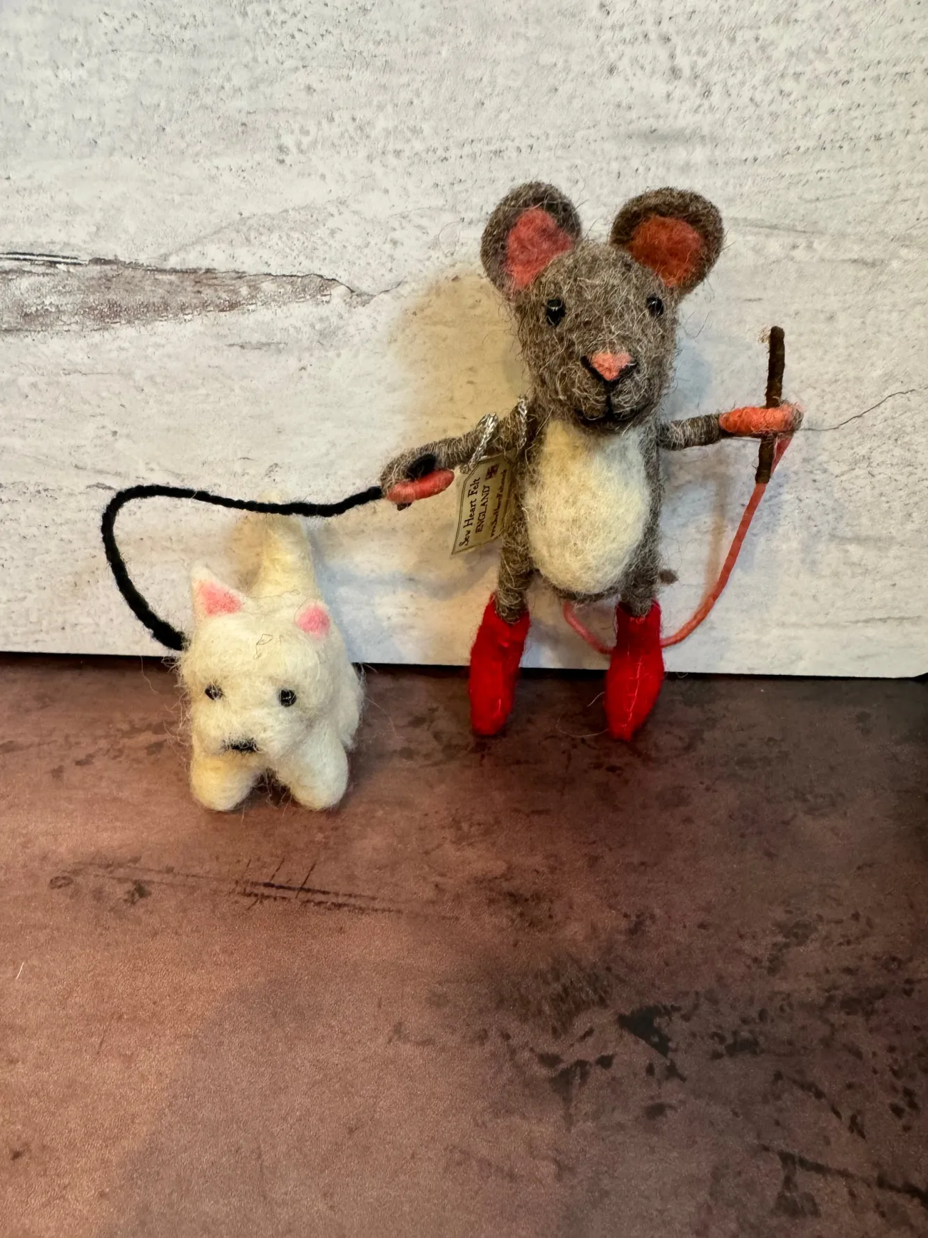 Sew Heart Felt Dog Walker Felt Mouse with Westie- Children