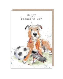 Paper Shed Design Dog with Soccer Ball Father's Day Greetings Card- Father's Day|Greeting Cards