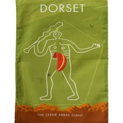 Town Towels Dorset - The Cerne Abbas Giant Tea Towel- Tea|Tea Towels