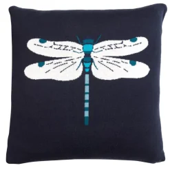 Sophie Allport Dragonfly Knitted Statement Pillow- Pillows & Throws