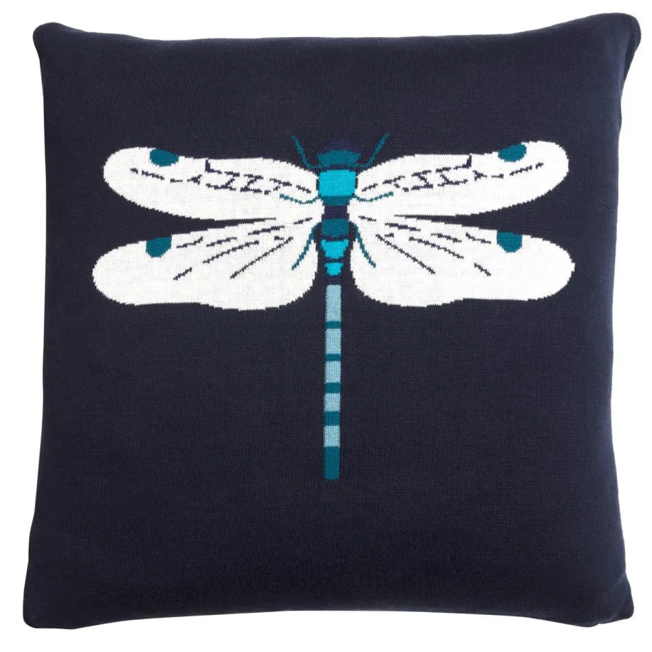 Sophie Allport Dragonfly Knitted Statement Pillow- Pillows & Throws