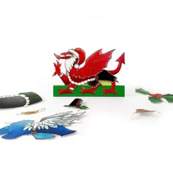 Yeti Dress a Welsh Dragon Christmas Card- Christmas|Greeting Cards