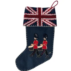 Jan Constantine Drummer Christmas Stocking - Blue- Seasonal Decor