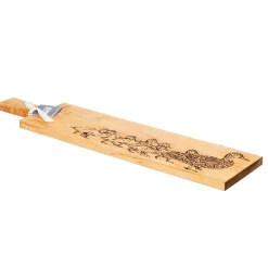 Selbrae Duck & Ducklings Long Oak Serving Paddle- Serving Plates & Boards