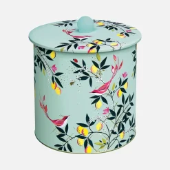 Sara Miller London Duck Egg Orchard Biscuit Barrel- Novelty|Storage