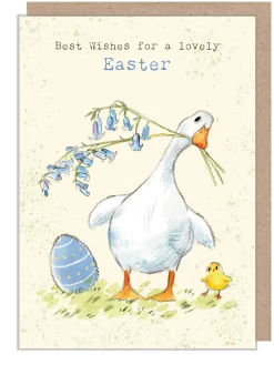 Paper Shed Design Duck with Bluebells Happy Easter Greetings Card- Easter|Greeting Cards
