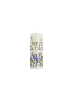 Alison Gardiner Easter Cross Mini Pillar Candle- Easter|Seasonal Decor