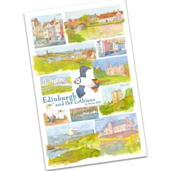 Emma Ball Edinburgh & the Lothians by Tea Towel- Tea|Tea Towels