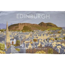 Town Towels Edinburgh - Aurthur's Seat, Salisbury Crags Tea Towel- Tea|Tea Towels