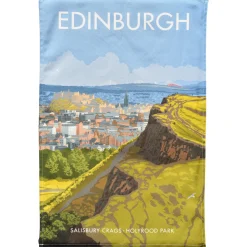 Town Towels Edinburgh - Holyrood Park Tea Towel- Tea|Tea Towels