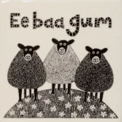 Moorland Pottery Ee Baa Gum Coaster by- Tea|Coasters