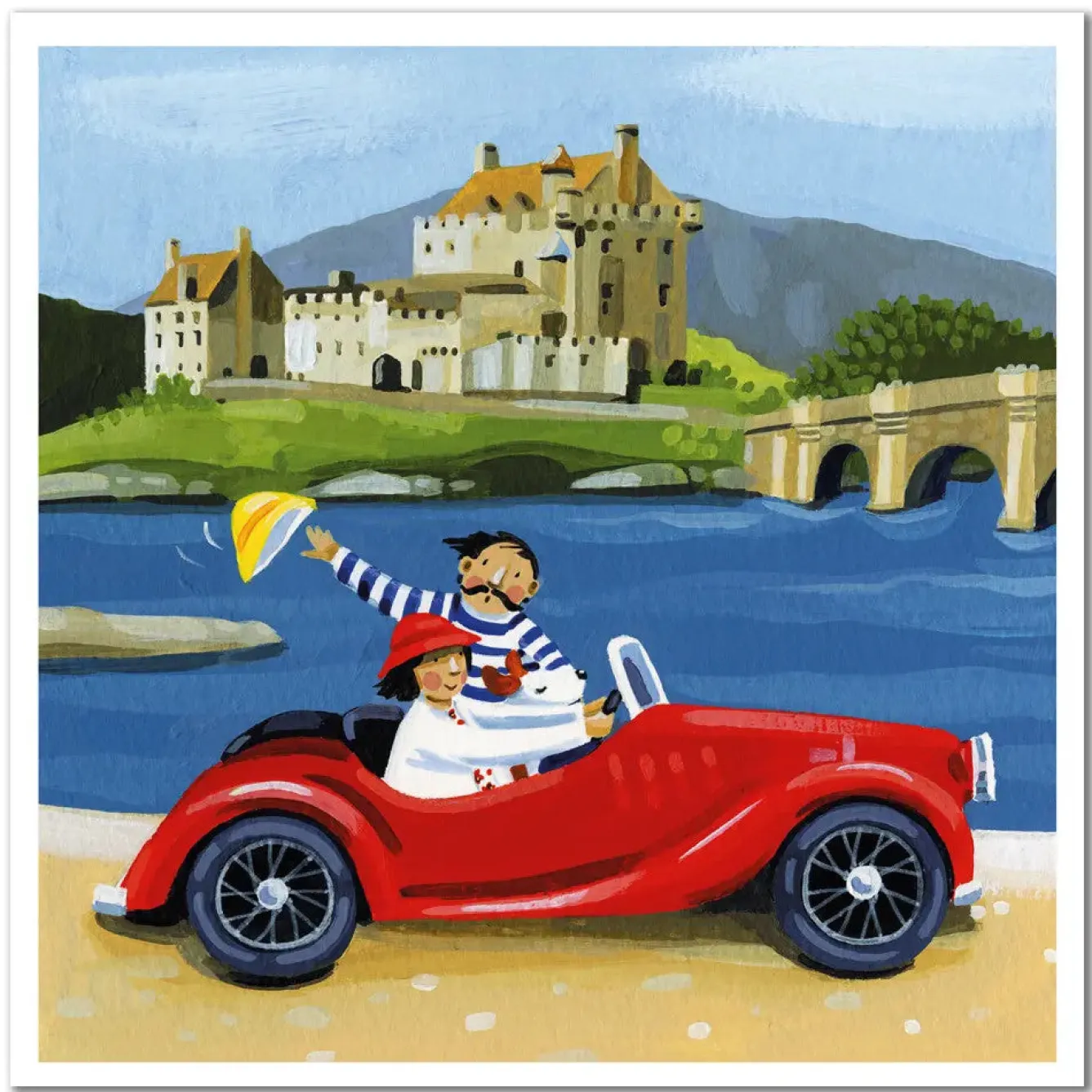 Emma Ball Eilean Donan Greetings Card- Greeting Cards