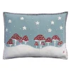 Jan Constantine Enchanted Mushroom Pillow - Duck Egg Blue- Seasonal Decor|Pillows & Throws