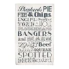 Victoria Eggs English Dinner Tea Towel - Charcoal- Tea|Tea Towels