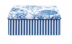 Sanderson Etchings and Roses Deep Rectangular Tin- Flowers & Fruits