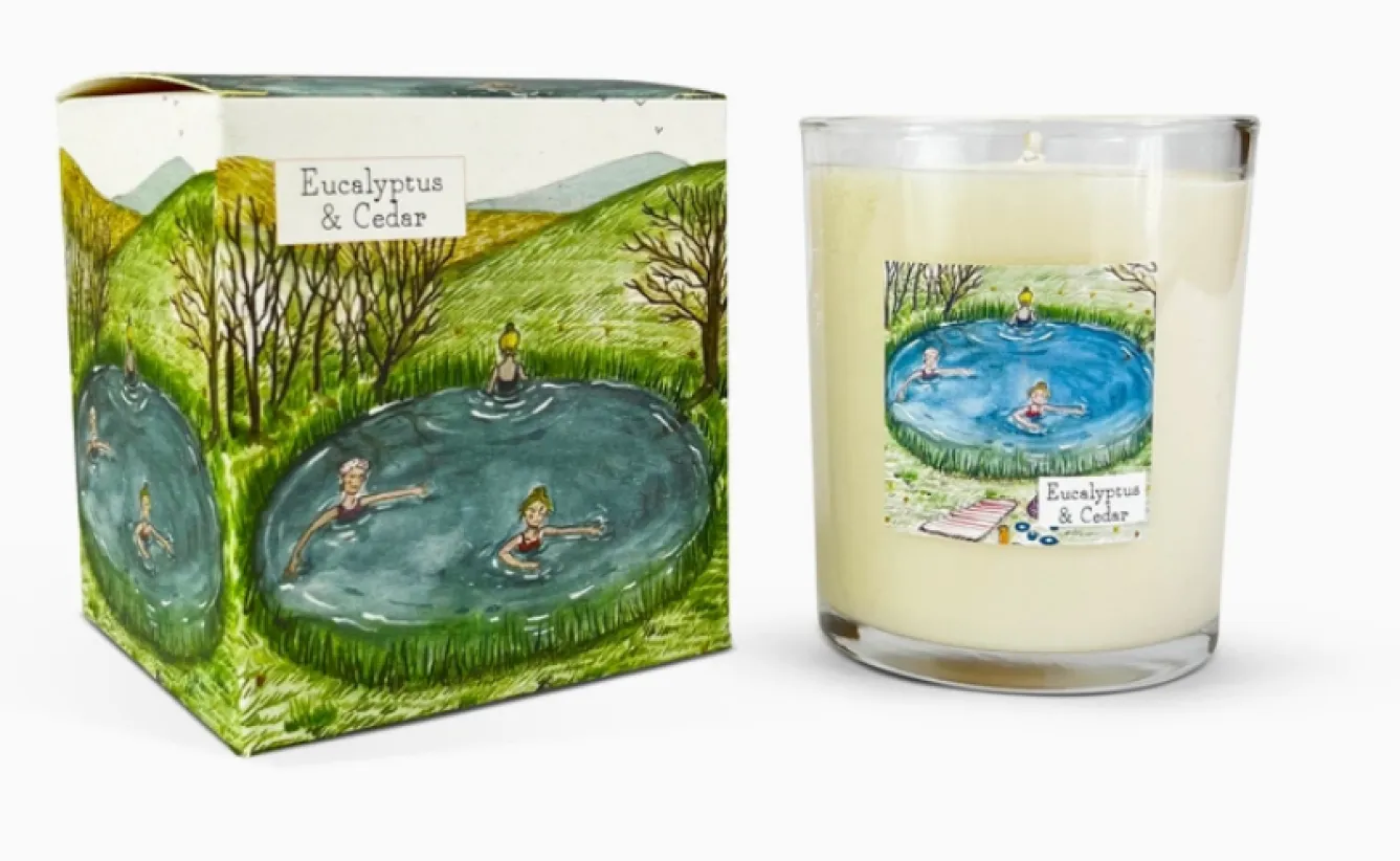 Heaven Scent Eucalyptus & Cedar Votive Candle - Wild Swimming- Home Fragrance