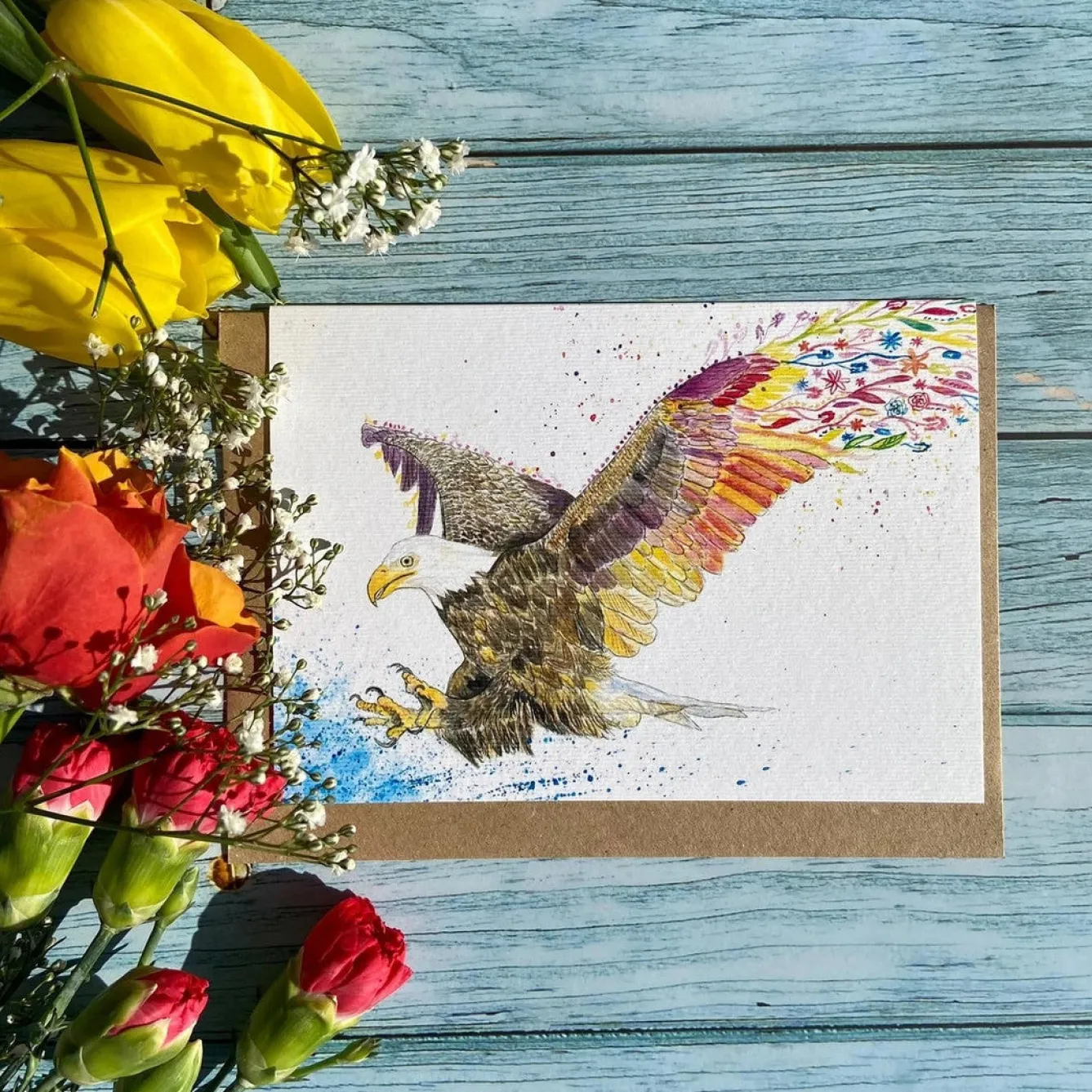 Jen Winnett Evie the Eagle Eco-Card- Greeting Cards