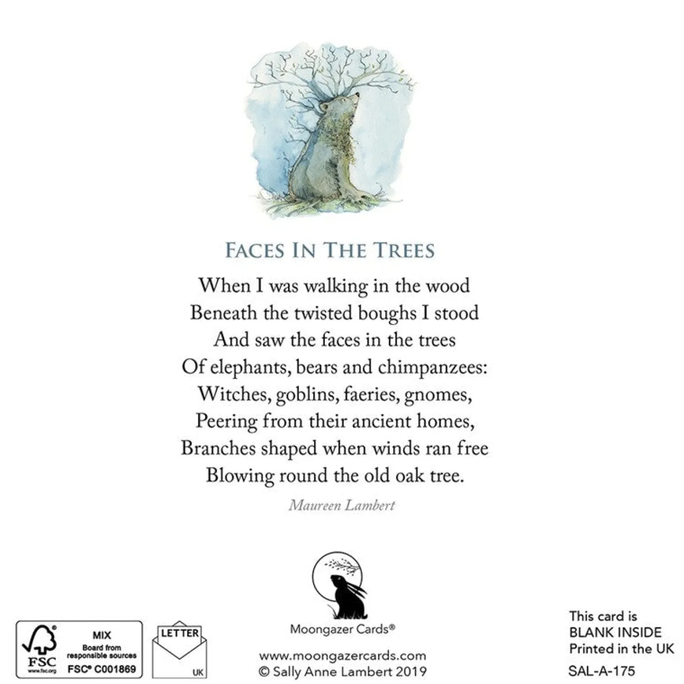 Moongazer Cards Faces in the Trees Greeting Card- Christmas Cards|Greeting Cards