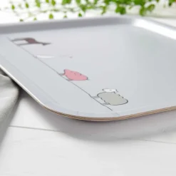 Jin Designs Farm Collection Birch Wood Tray- Tea|Trays