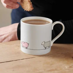 Jin Designs Farm Collection Large Mug- Tea|Pets