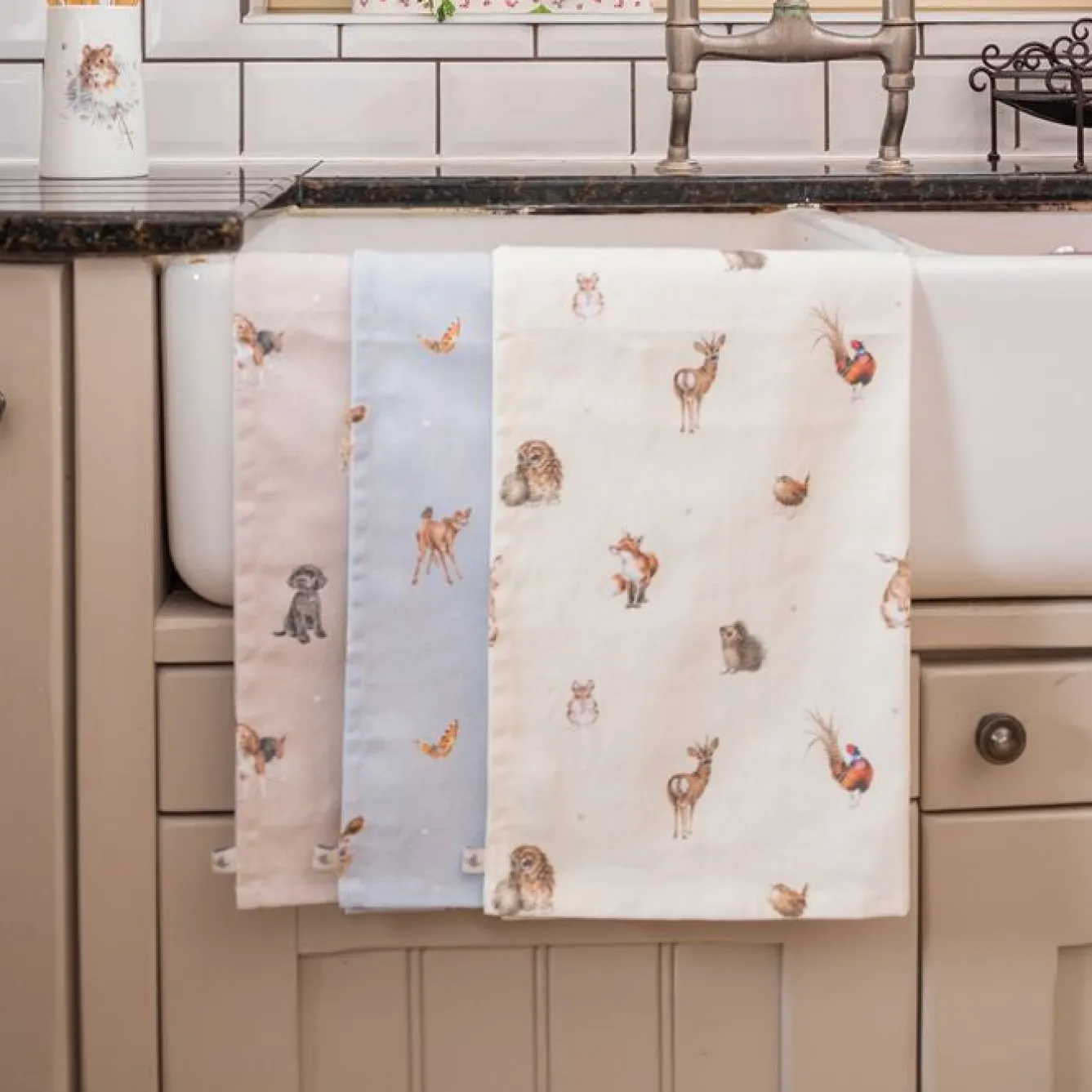 Wrendale Designs 'Farmyard Friends' Farmyard Animal Tea Towel- Tea|Tea Towels