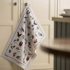 Samuel Lamont Farmyard Frolics Linen/Cotton Tea Towel- Aprons