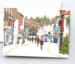 Njeri Illustrated Farnham Cycling Festival Christmas Card- Christmas Cards|Greeting Cards
