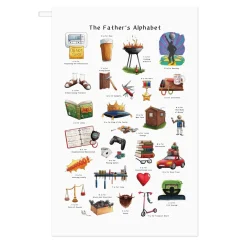 Yeti Father's Alphabet Tea Towel- Mother's Day|Mother's Day