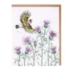 Wrendale Designs 'Feathers and Thistles' Gold Finch Greetings Card- Greeting Cards|Children
