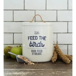 Burgon & Ball 'Feed the Birds' Bird Feed Tin in Stone- Gardening