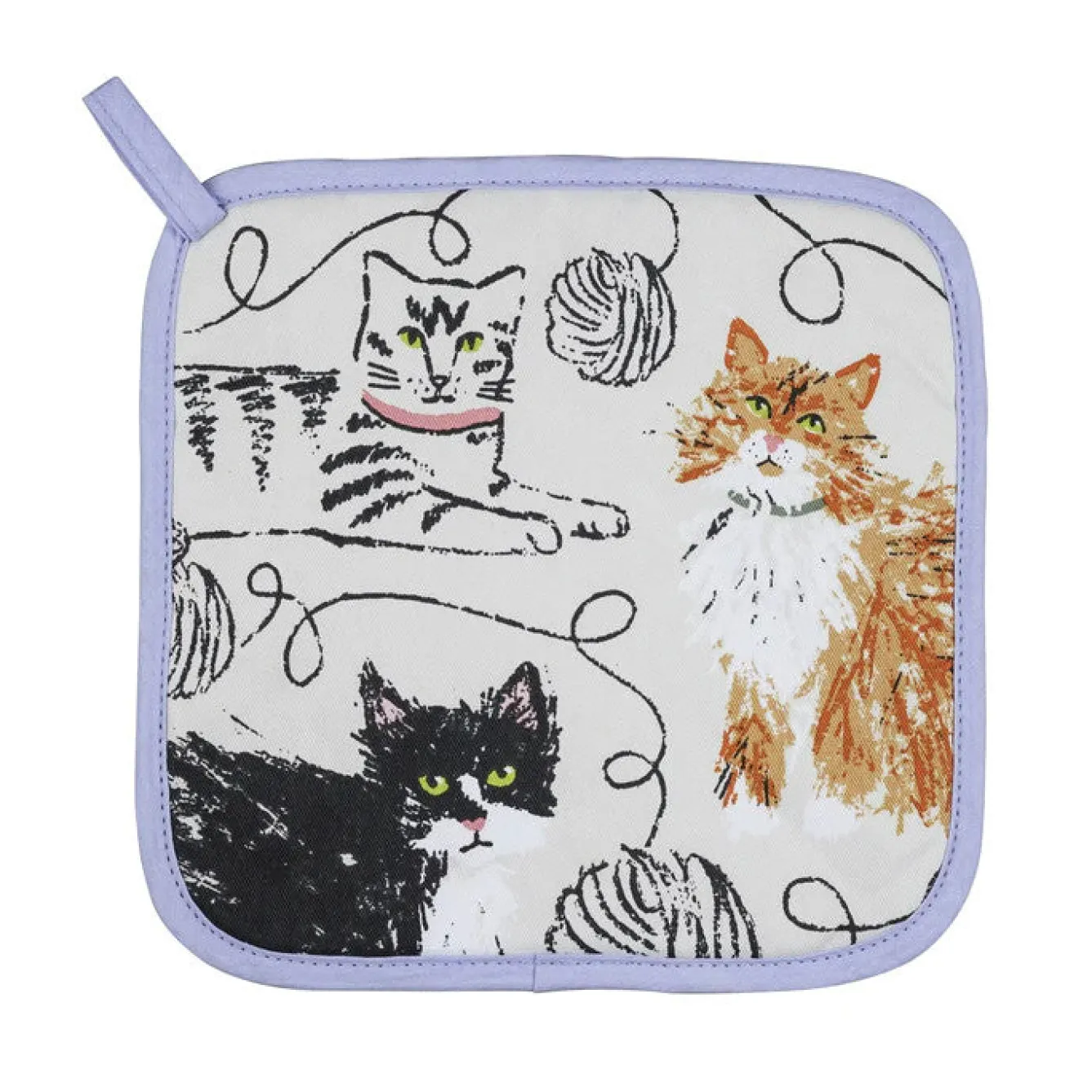 Ulster Weavers Feline Friends Pot Mat- Pot Grabs