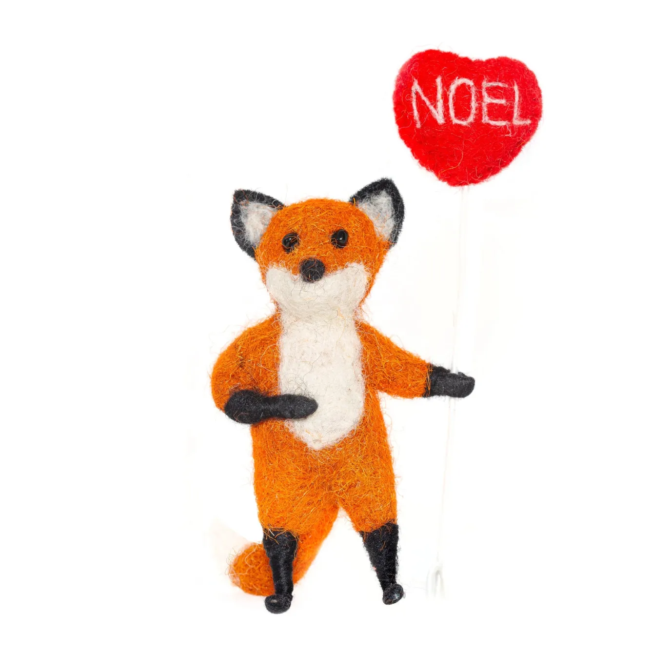 Sew Heart Felt Felix Fox Holding a Noel Balloon Felt Decoration- Seasonal Decor|Children