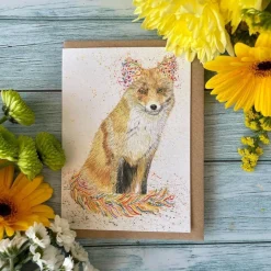 Jen Winnett Felix the Fox Blank Greetings Eco Card- Greeting Cards