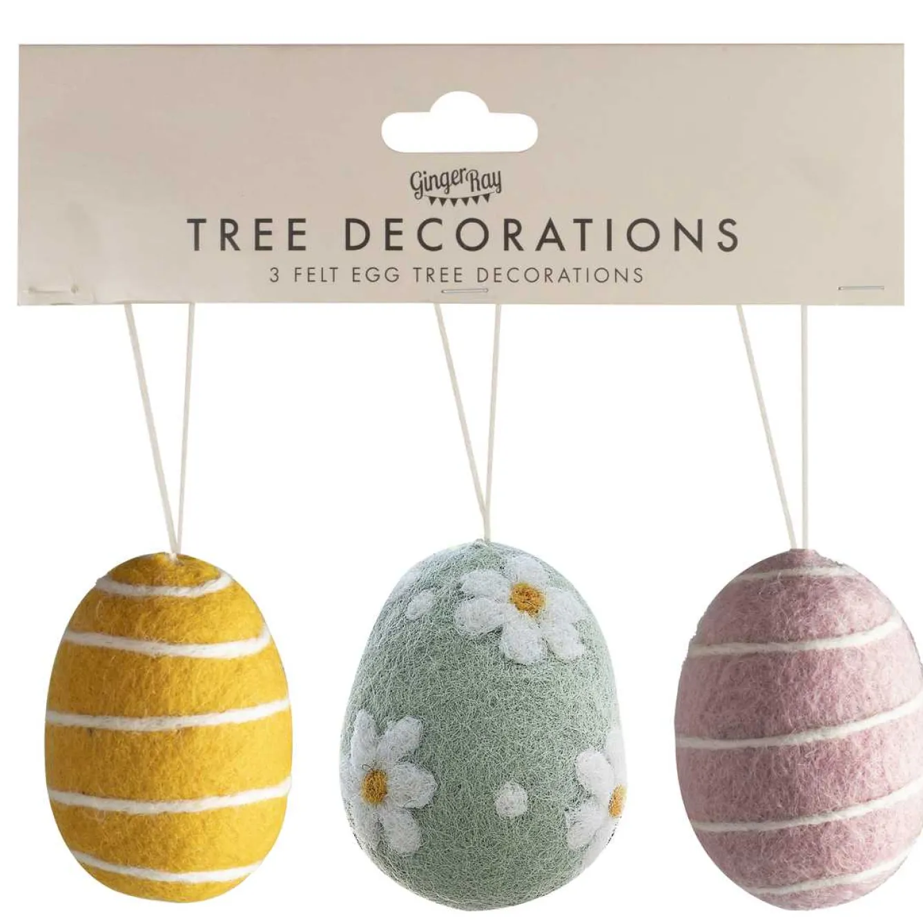 Ginger Ray Felt Easter Egg Tree Decorations- Easter|Seasonal Decor