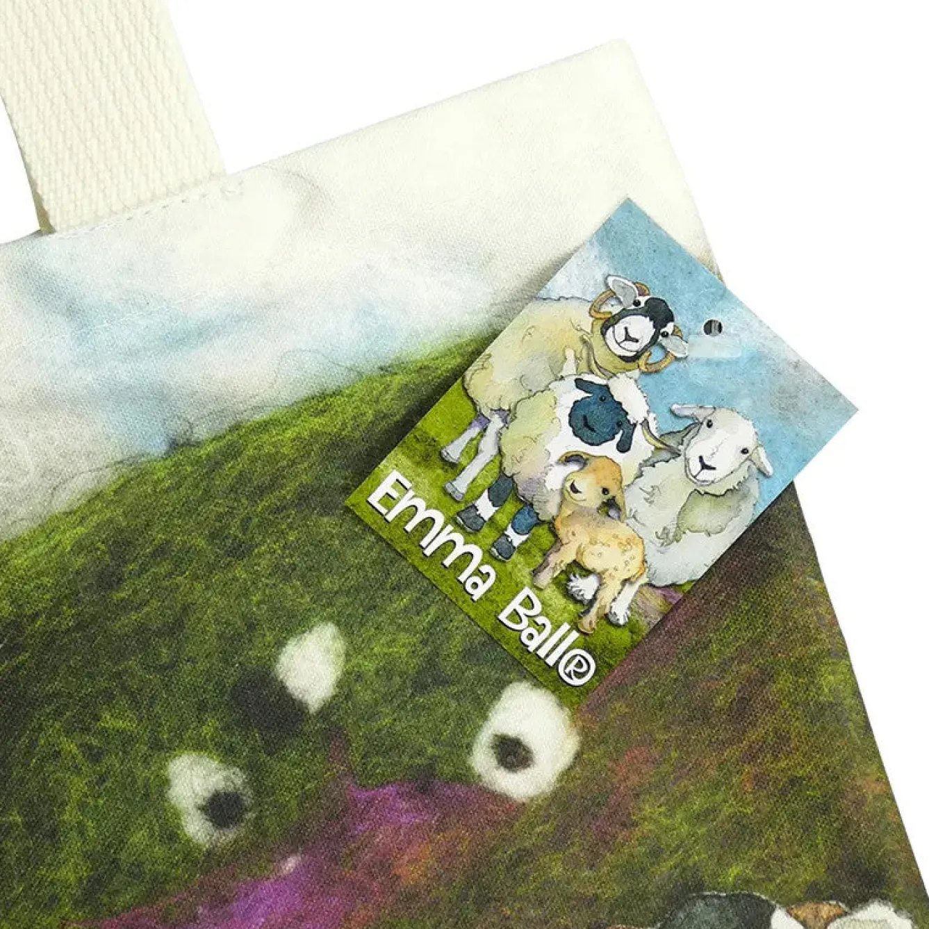 Emma Ball Felted Sheep Canvas Tote Bag- Crafts|Bags