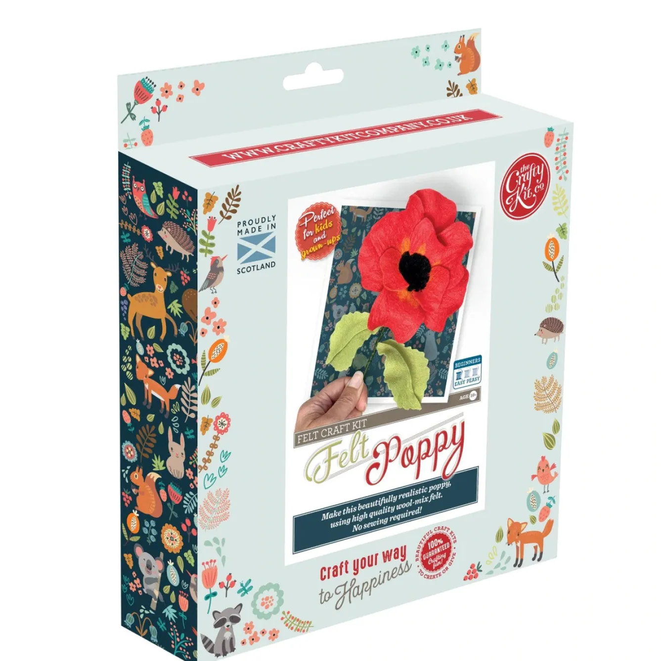 The Crafty Kit Co. Felt Poppy Craft Kit- Crafts