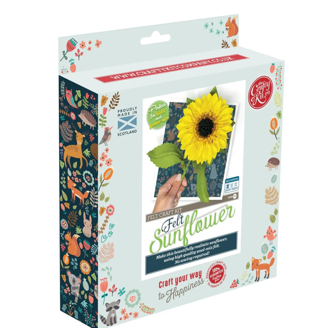 The Crafty Kit Co. Felt Sunflower Craft Kit- Crafts