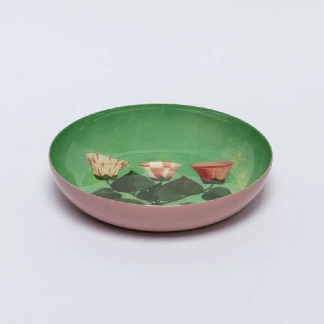 Roomytown Festival of Flowers Round Enamel Printed Tray- Trays|Stationery