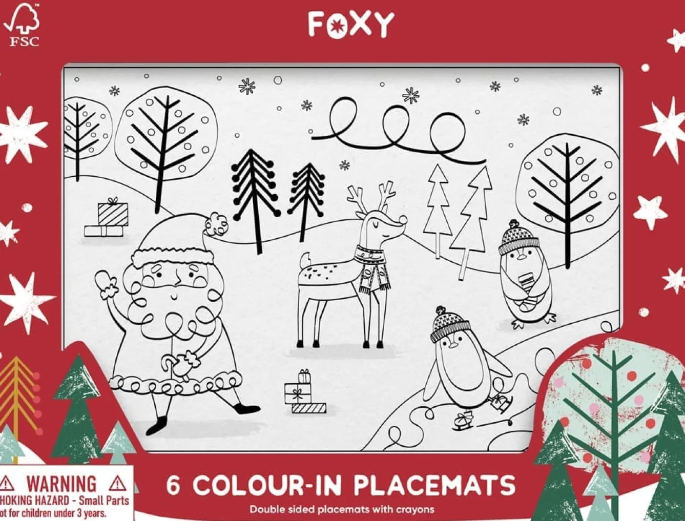 Heart and Soul Festive Scene Placemats- Christmas