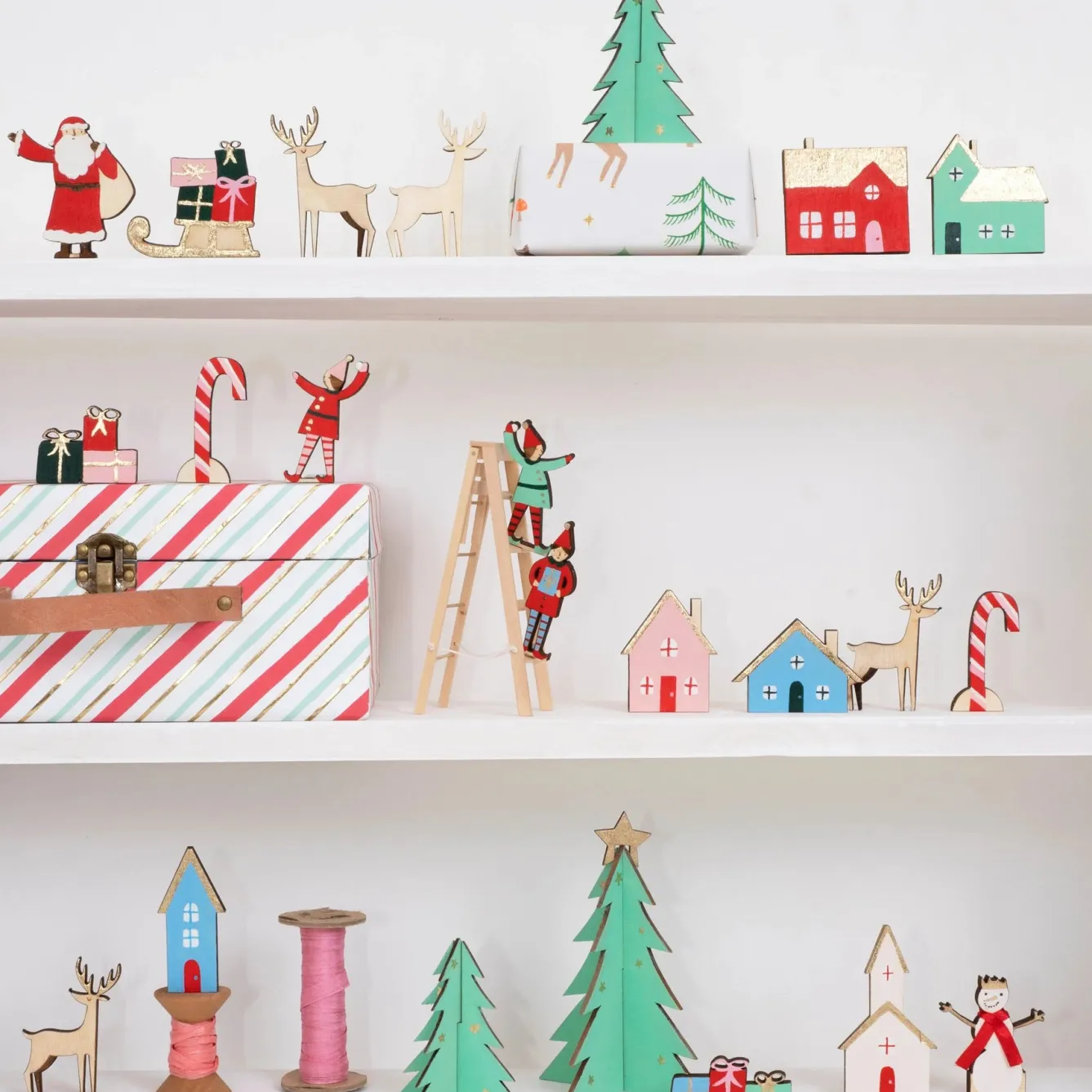 Meri Meri Festive Village Wooden Advent Calendar- Advent