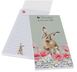 Wrendale Designs 'Field of Flowers' Hare Shopping List Pad- Stationery