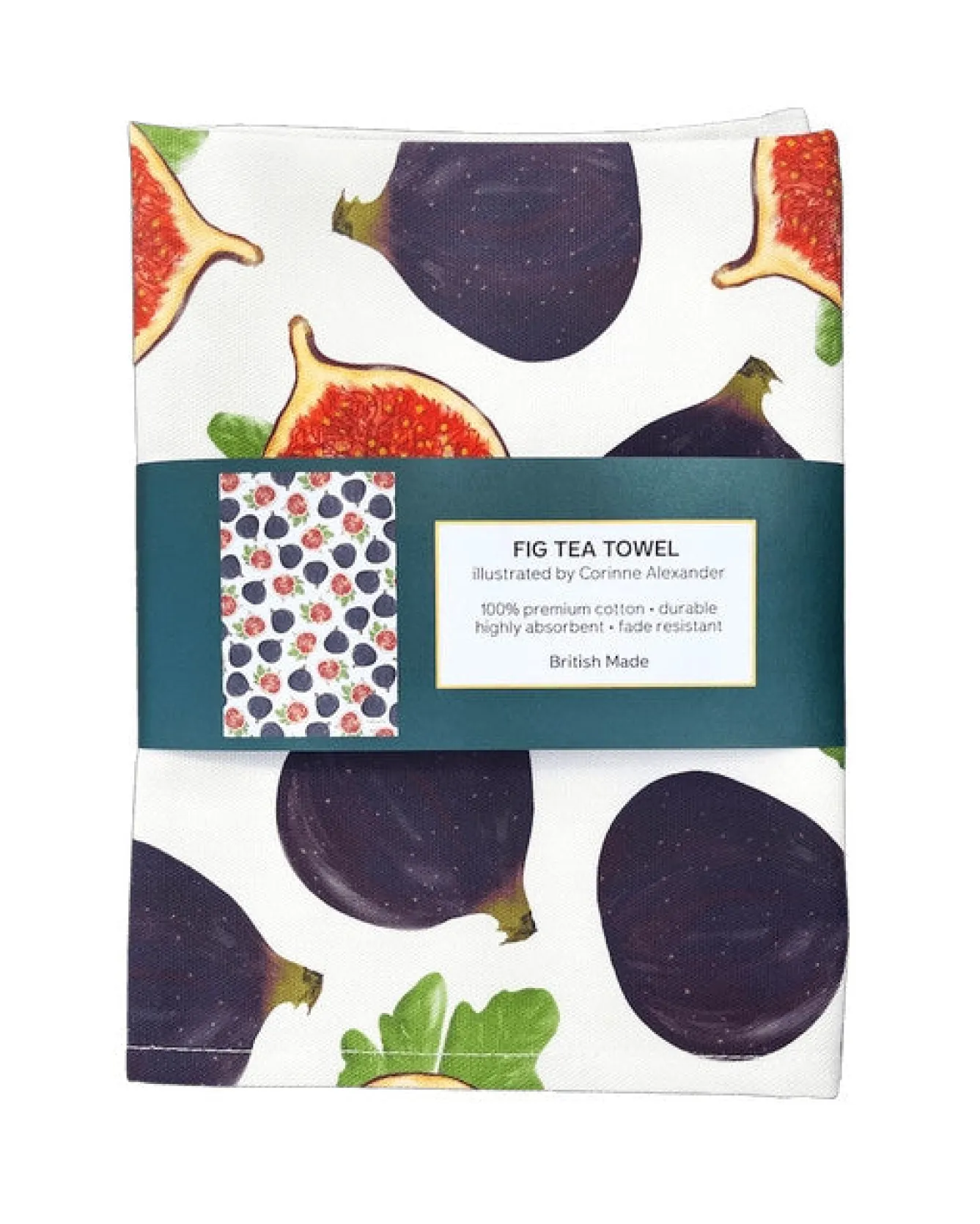 Corinne Alexander Fig Tea Towel by- Tea|Tea Towels