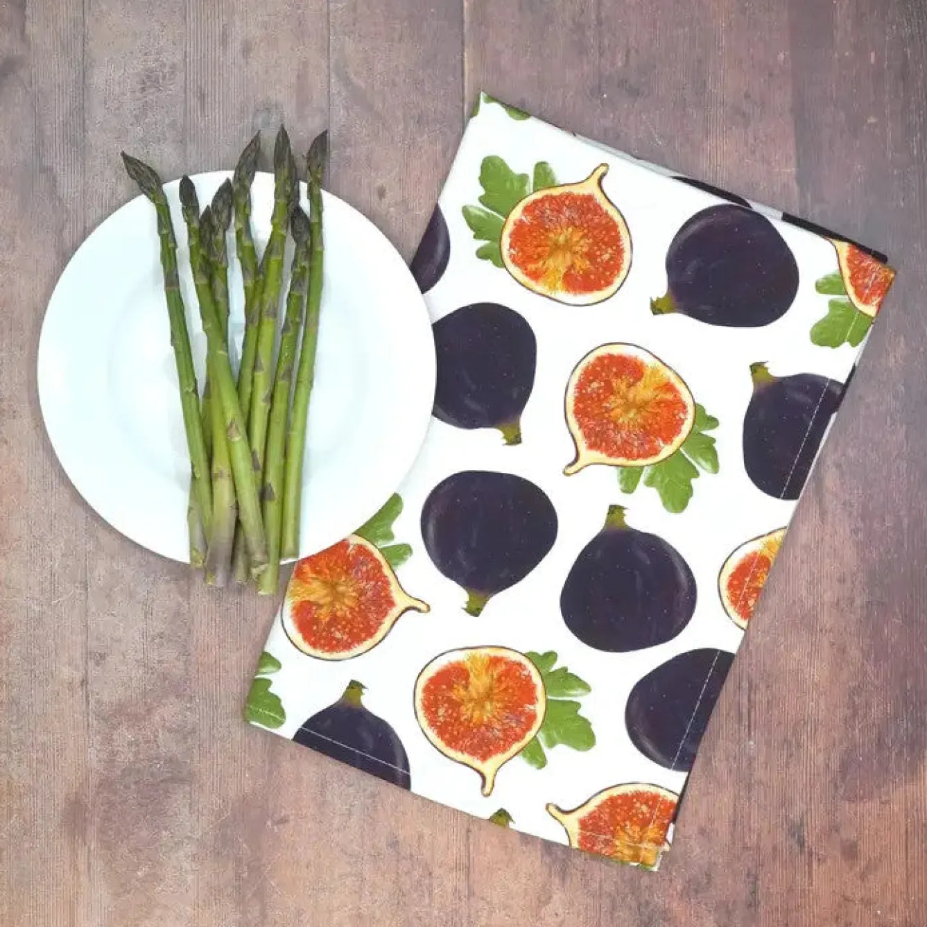 Corinne Alexander Fig Tea Towel by- Tea|Tea Towels