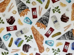 Corinne Alexander Fish & Chips Placemat by- Father's Day