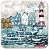 Emma Ball Fishing Village Lighthouse Coaster- Coasters
