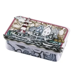 Emma Ball Fishing Village Mini Slider Tin- Storage
